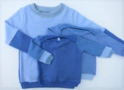 Basic Pulli 100% Merinowolle hellblau Gr. 140 / 146 schnell lieferbar