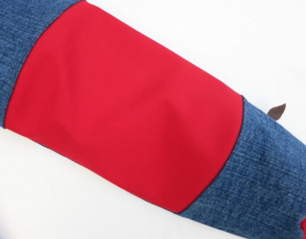 Outdoorhose Jeans / Softshell Regenbogen / rot – Bild 6