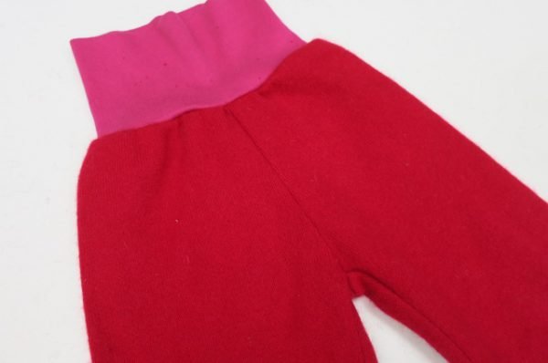 Mitwachshose 100% Kaschmir rot / pink  Gr. 80 – Bild 3