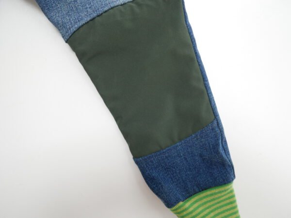 Outdoorhose Strechjeans / Softshell Legging mittelblau / grün, alle Größen – Bild 12