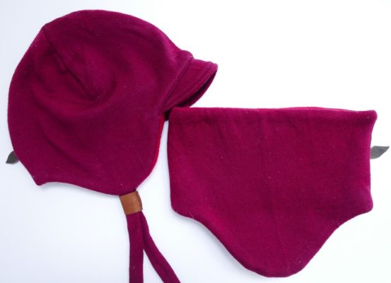 Schirmmütze + Loop Set Schirmmütze   Schurwolle & 100% Kaschmirfutter beere dunkel Gr. M, sofort lieferbar