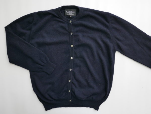 FTC Strickjacke 100% Kaschmir dunkelblau Gr. XS S 34 36 – Bild 4