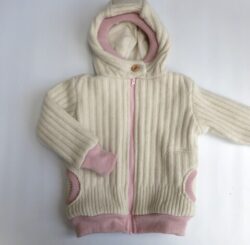 Wolljacke mit Kaschmirfutter Farbe: creme Gr. 98 / 104 / 110