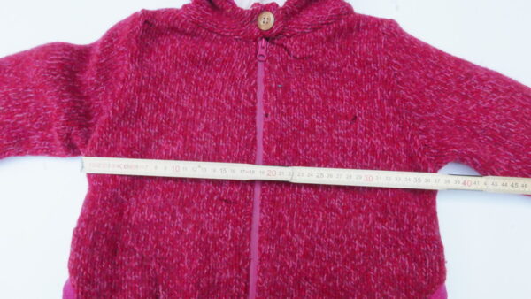Wolljacke 100% Wolle / Kaschmirfutter pink / rot meliert 104 / 110 # – Bild 6