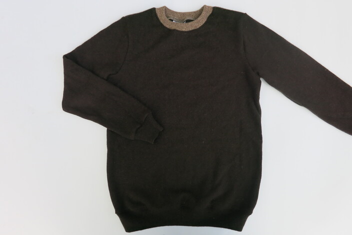 Basic Pullover 100% Kaschmir dunkelbraun Gr. 140 sofort lieferbar