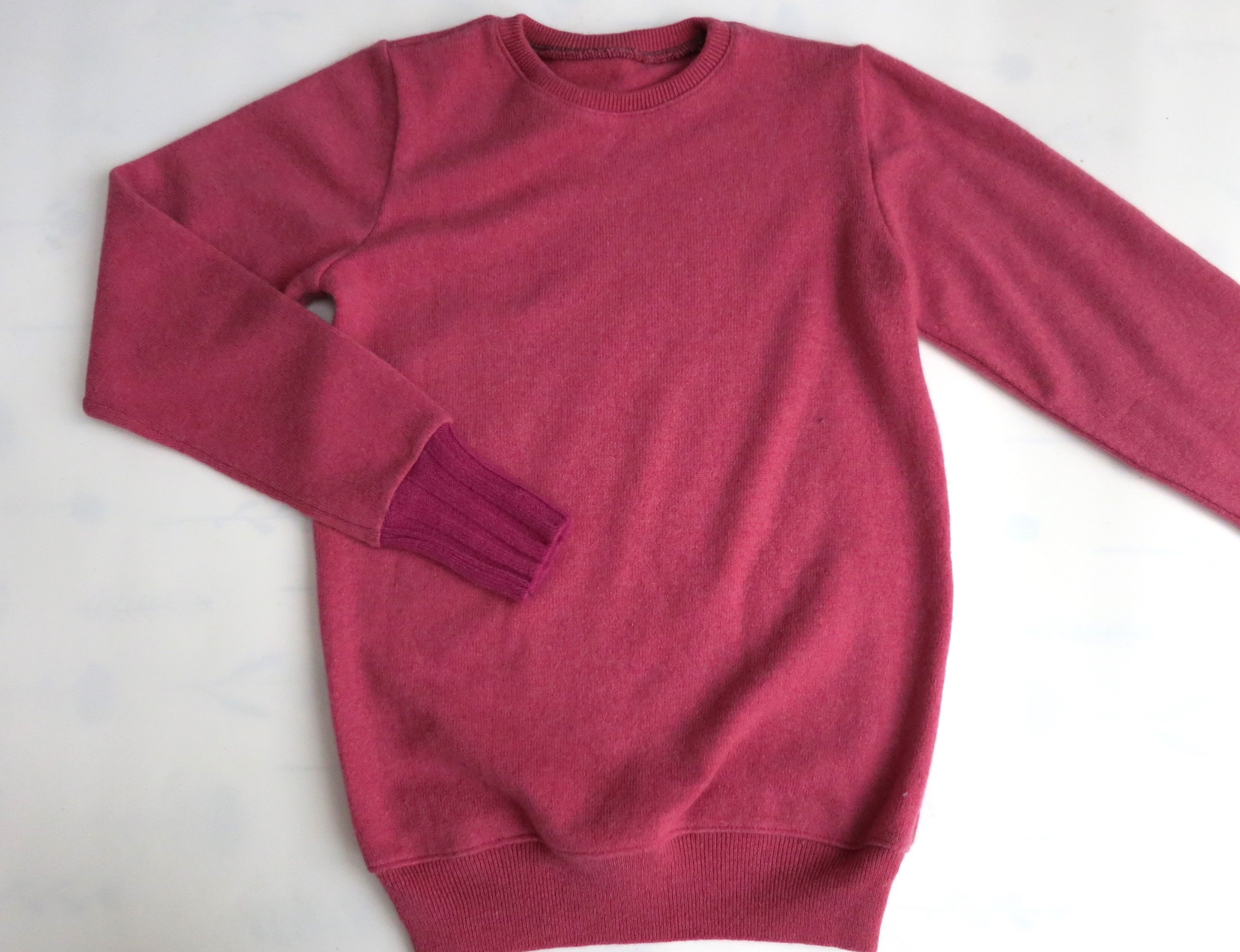 Basic Pullover 100% Kaschmir pink hell Gr. 146 / 152 sofort lieferbar