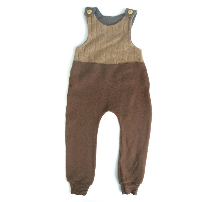 Strampler 100% Kaschmir, haselnuss Gr. 80 B-Ware