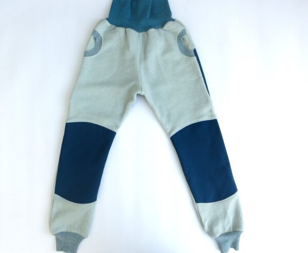 Leggins 100% Kaschmir mit Softshell Verstärkung mint/petrol Gr. 116 sofort lieferbar