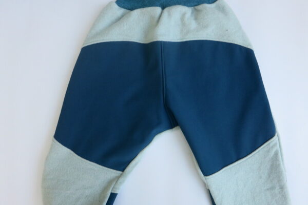 Leggins 100% Kaschmir mit Softshell Verstärkung mint/petrol Gr. 116 sofort lieferbar – Bild 2