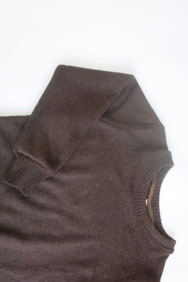 Basic Pullover  100% Kaschmir dunkelbraun, Gr. 110 / 116 sofort lieferbar – Bild 2