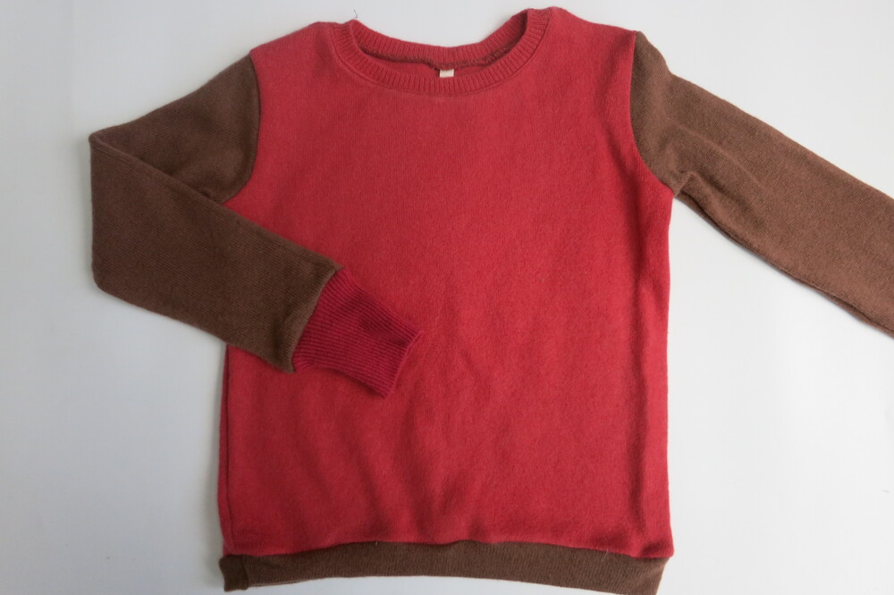 Basic Pullover 100% Kaschmir koralle / hellbraun Gr. 98 sofort lieferbar