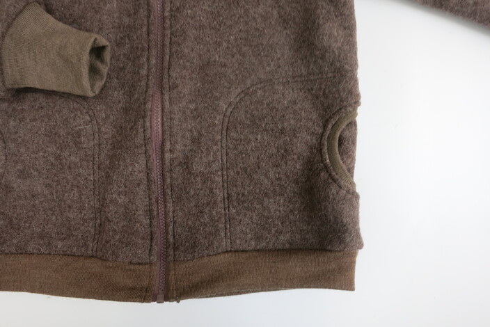 Wolljacke mit Kaschmirfutter Farbe: Haselnussbraun Gr. 122 / 128 – Bild 4