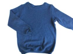 Basic Pulli 100% Merinowolle petrol Gr. 104 / 110 sofort lieferbar