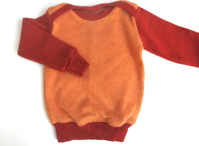 Basic Basic Pullover 100% Kaschmir orange, Gr.74 sofort lieferbar
