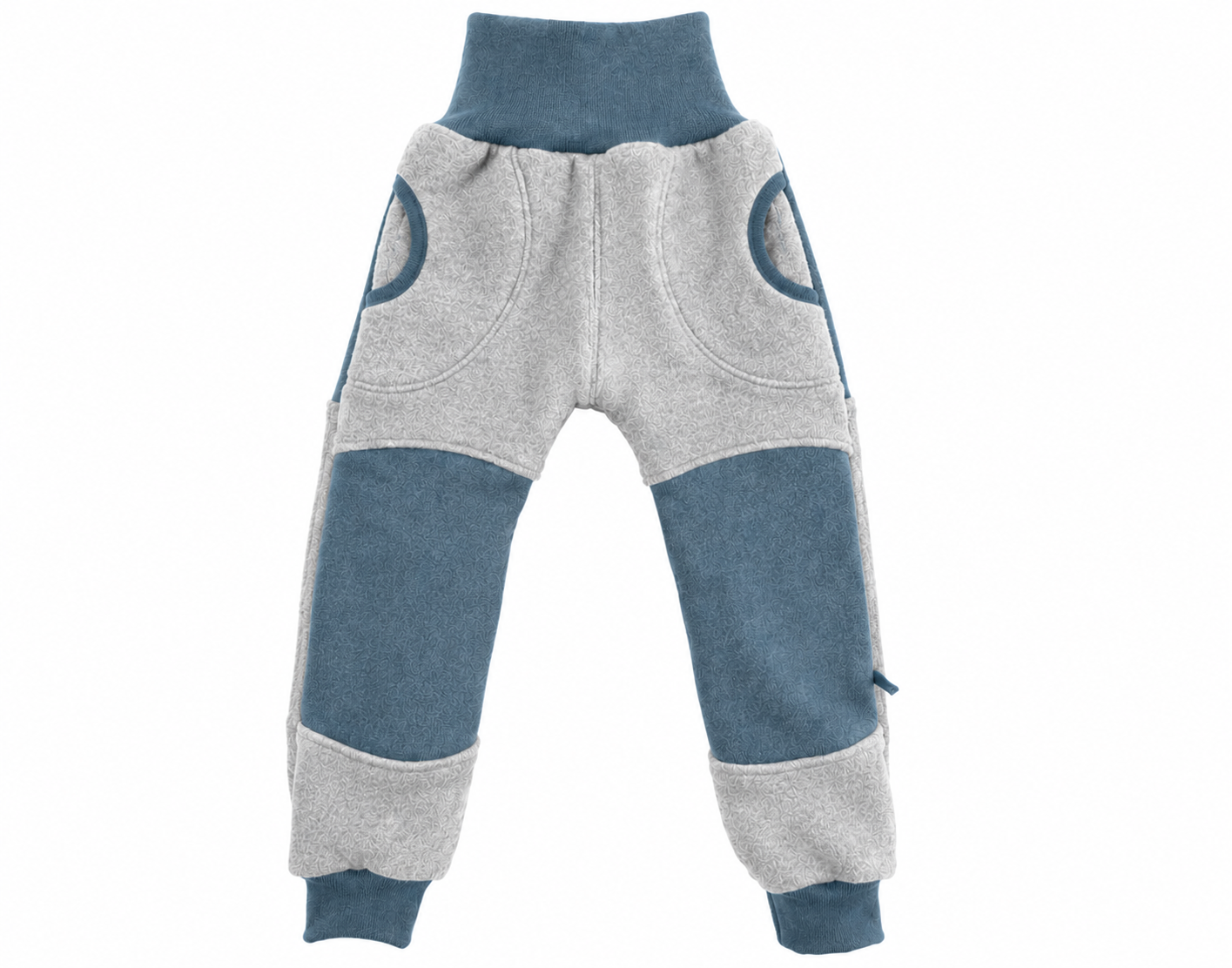 Thermo Outdoorhose Kaschmir & Softshell grau hell & petrol Gr. 116 sofort lieferbar