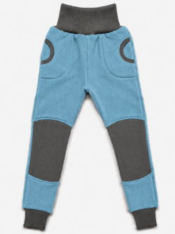 Leggins 100% Kaschmir mit Softshell Verstärkung türkis Gr. 134 sofort lieferbar