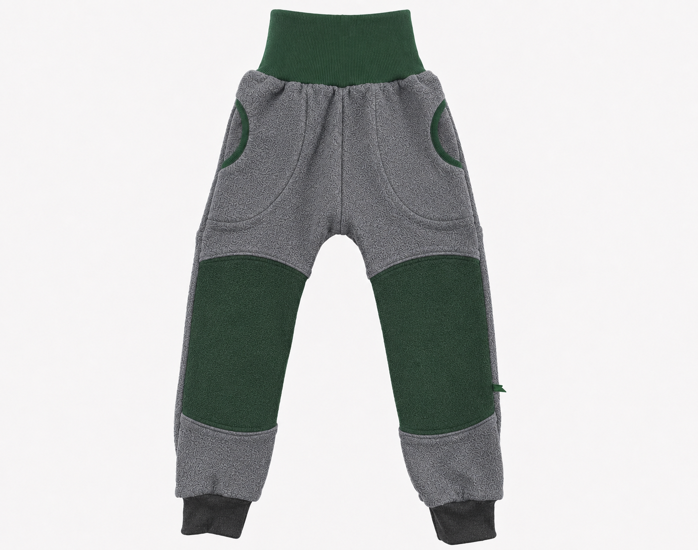 Thermo Outdoorhose Wolle & Softshell + 100% Kaschmirfutter grau / moosgrün Gr.92 sofort lieferbar