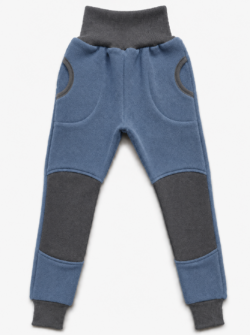 Leggins 100% Kaschmirfilz mit Schurwoll Verstärkung taubenblau / grau Gr. 122 schnell lieferbar