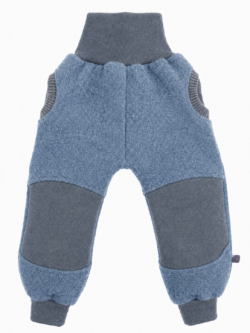 Thermo Kuschelhose Lammwolle+ Kaschmirfutter hellblau / grau Gr. 122, schnell lieferbar