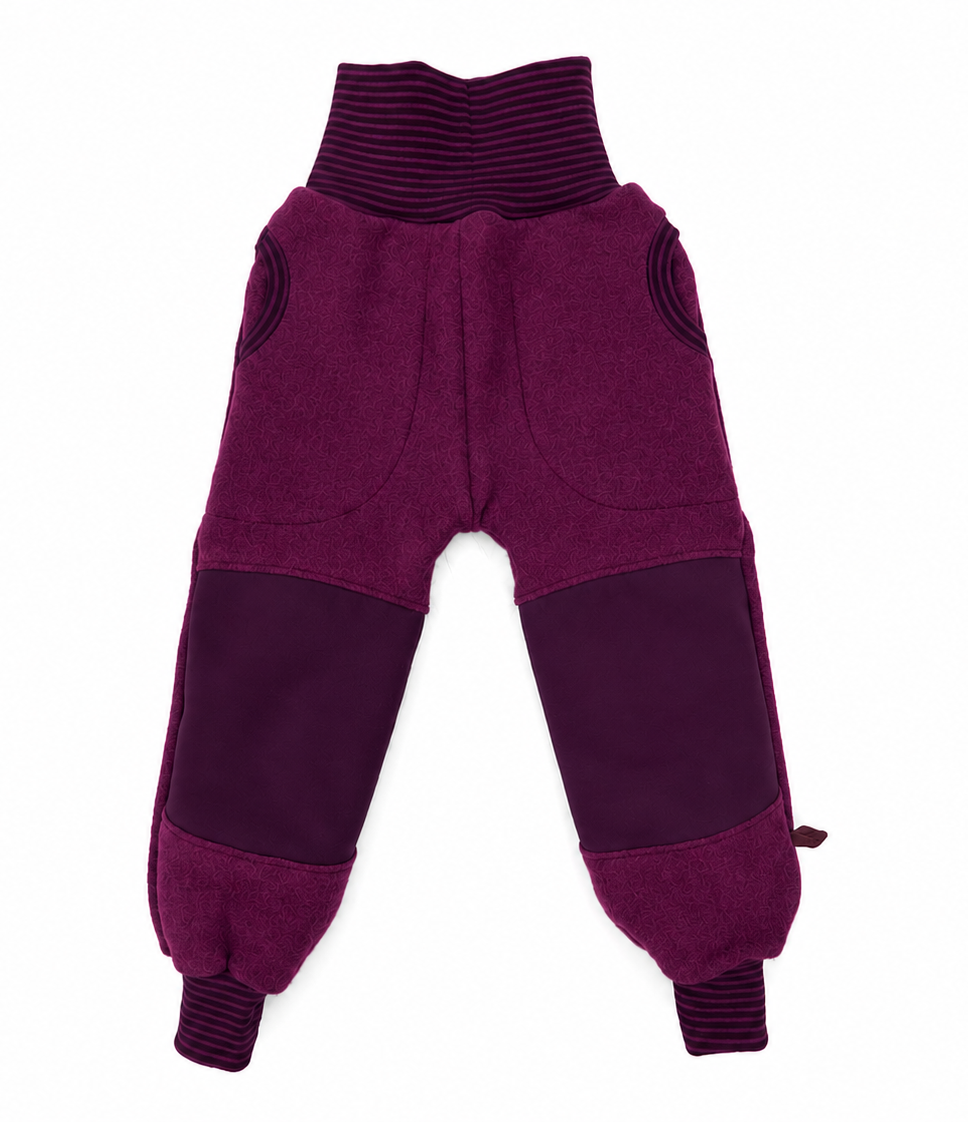 Thermo Outdoorhose Walk & Softshell, ungefüttert, dunkle beere, Gr. 116, schnell lieferbar