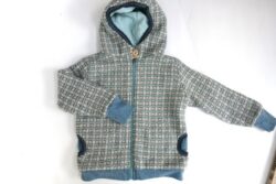 Wolljacke mit 100% Kaschmirfutter mate Muster Gr. 104 / 110