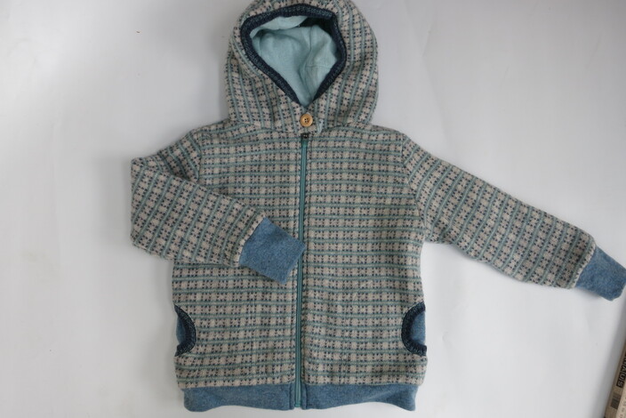 Wolljacke mit 100% Kaschmirfutter mate Muster Gr. 104 / 110 – Bild 7