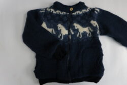 Wolljacke mit 100% Kaschmirfutter blau Gr.  128 / 134 / 140