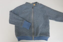 Wolljacke mit 100% Kaschmirfutter taubenblau Gr. 110 / 116